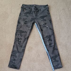 Hudson Collin Midrise Skinny Ankle Camo Jeans